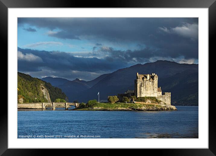 Eilean Donan castle near Kyle of Lochalsh,  Framed Mounted Print by Keith Bowser