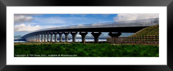 Clackmannanshire Bridge Panoramic Framed Mounted Print by Tim Shaw