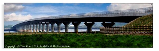 Clackmannanshire Bridge Panoramic Acrylic by Tim Shaw