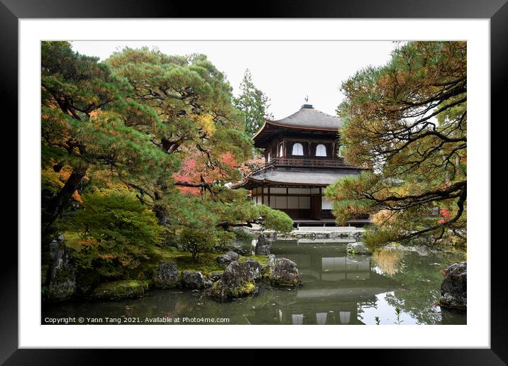 Ginkaku-ji Silver Pavilion during the autumn season in Kyoto Framed Mounted Print by Yann Tang