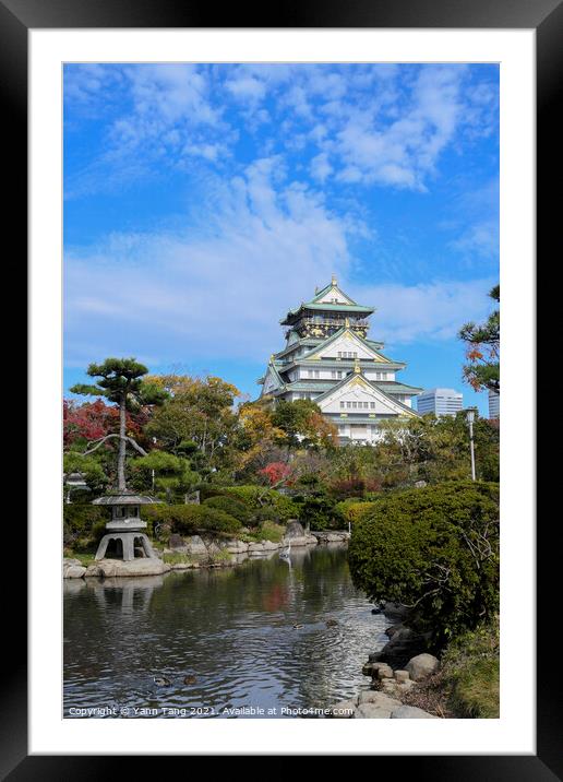 Scenic landscape of Osaka Castle Park Framed Mounted Print by Yann Tang