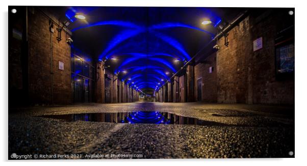 Leeds City Dark Arches after the storm Acrylic by Richard Perks