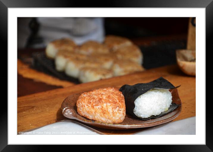 Yaki-Onigiri, japanese grilled rice balls with seaweed Framed Mounted Print by Yann Tang