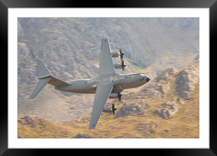 Atlas A400M in the Ogwen valley Framed Mounted Print by Rory Trappe