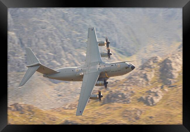Atlas A400M in the Ogwen valley Framed Print by Rory Trappe