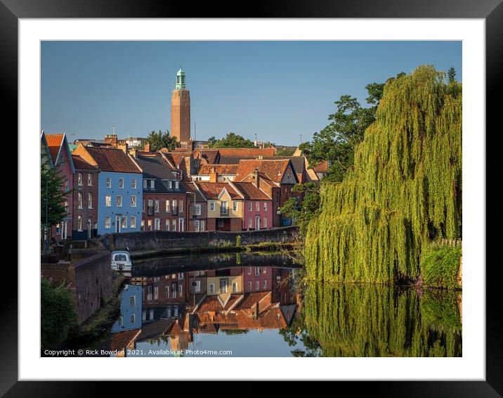 River Wensum Norwich Framed Mounted Print by Rick Bowden