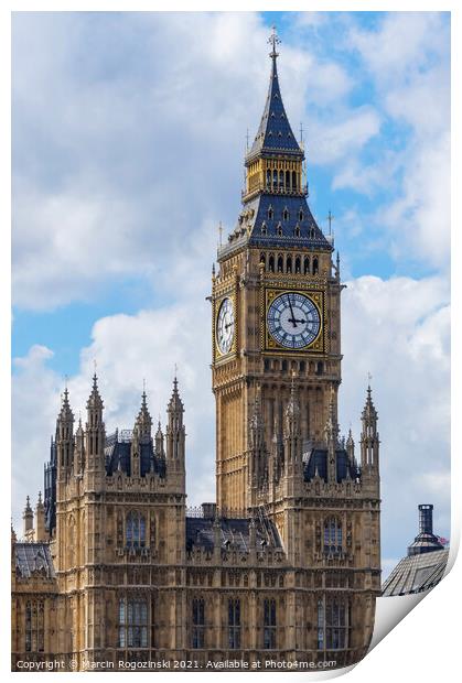 Big Ben and the Palace of Westminster London United Kingdom UK Print by Marcin Rogozinski