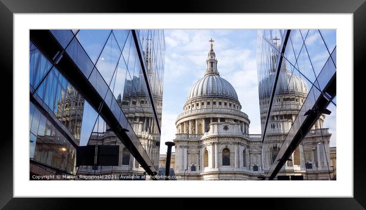 St. Paul's Cathedral London United Kingdom UK Framed Mounted Print by Marcin Rogozinski