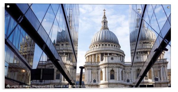 St. Paul's Cathedral London United Kingdom UK Acrylic by Marcin Rogozinski