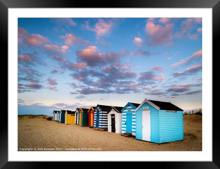 Southwold Row Framed Mounted Print by Rick Bowden