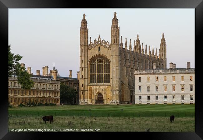 King's College Chapel in the University of Cambridge United Kingdom UK Framed Print by Marcin Rogozinski