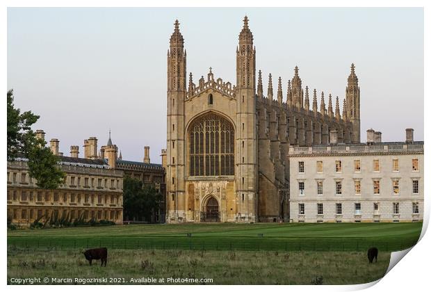 King's College Chapel in the University of Cambridge United Kingdom UK Print by Marcin Rogozinski