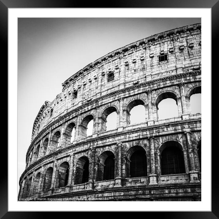 Colosseum in Rome Italy Framed Mounted Print by Marcin Rogozinski