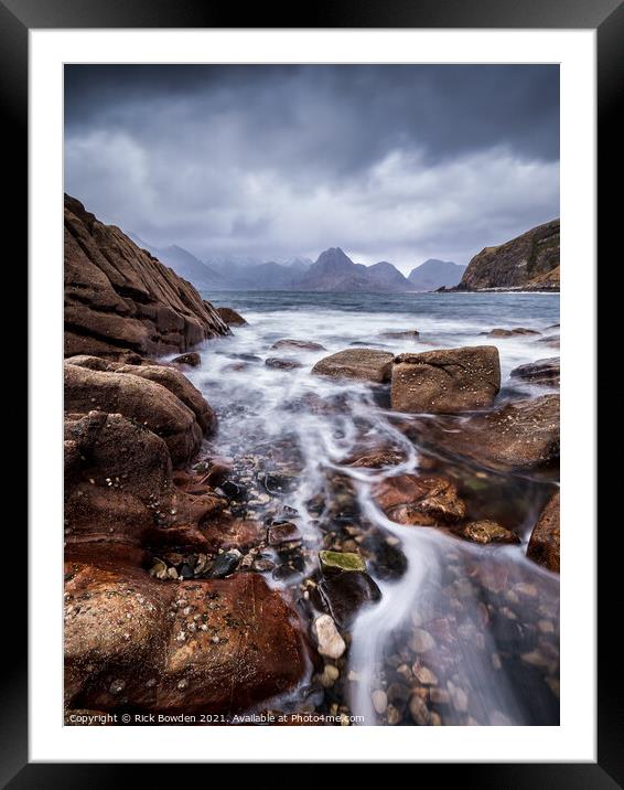 Elgol Flow Framed Mounted Print by Rick Bowden
