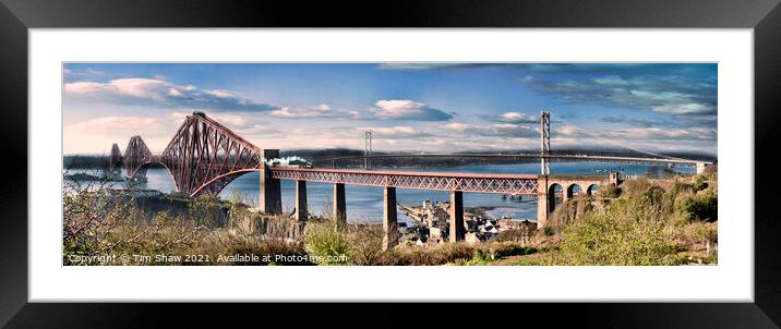 Forth Road Bridge High view Framed Mounted Print by Tim Shaw