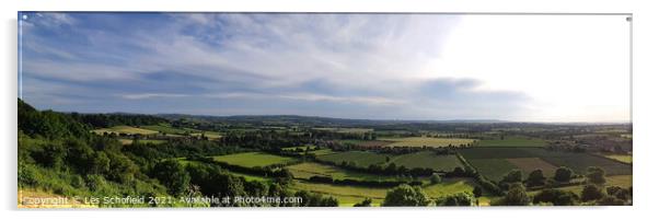 View of Somerset From Ham  Hill  Acrylic by Les Schofield