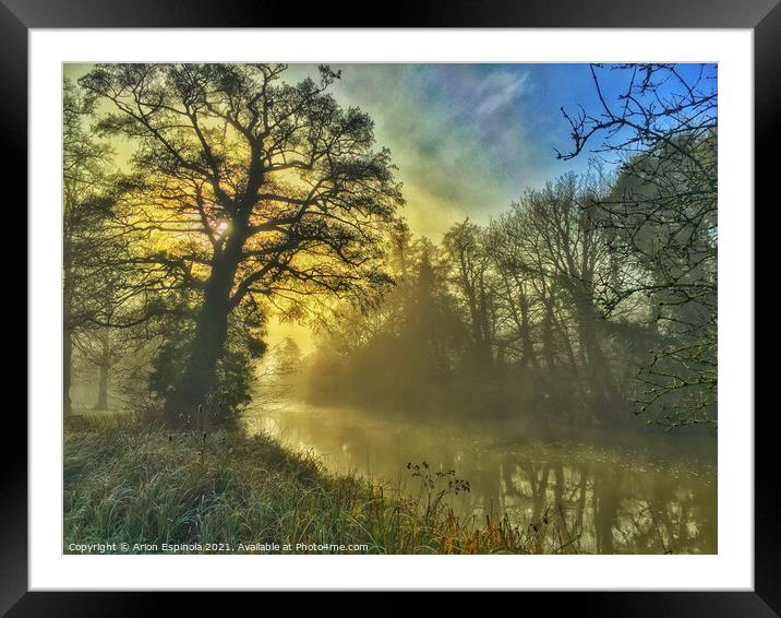 Foggy River Avon Framed Mounted Print by Arion Espinola
