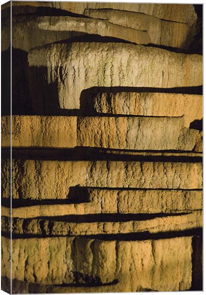 Limestone stacks Canvas Print by Ian Middleton