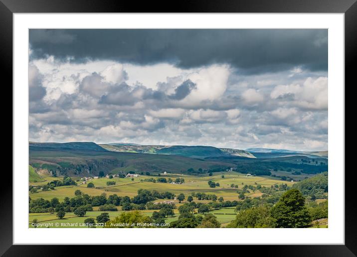 Holwick Teesdale in Dramatic Light Framed Mounted Print by Richard Laidler