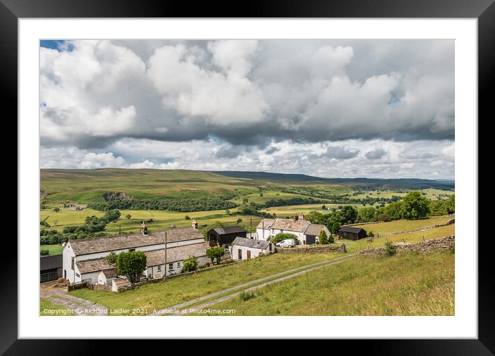 Two Teesdale Farms Framed Mounted Print by Richard Laidler