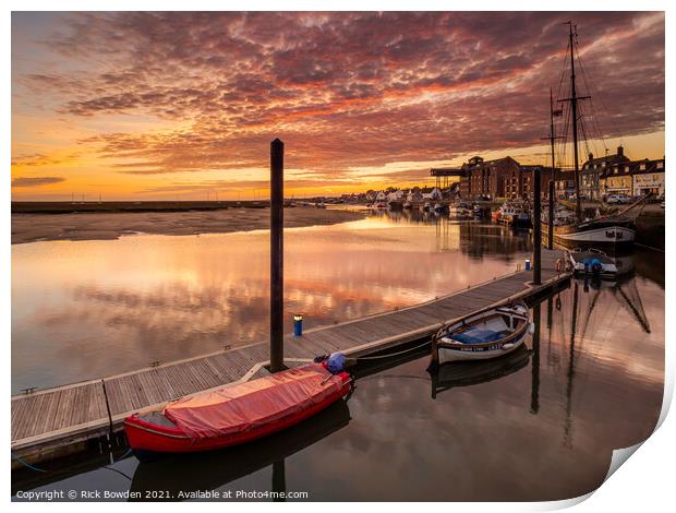 Wells Harbour North Norfolk Print by Rick Bowden