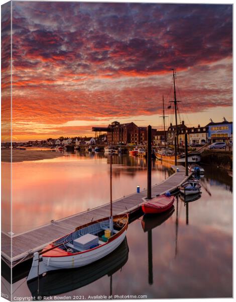 Majestic Sunrise over Wells Harbour Canvas Print by Rick Bowden