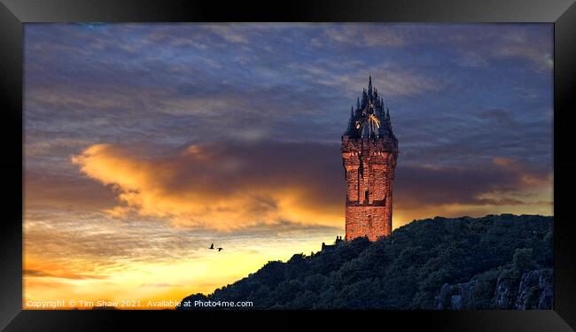 Wallace Monument Stirling Framed Print by Tim Shaw