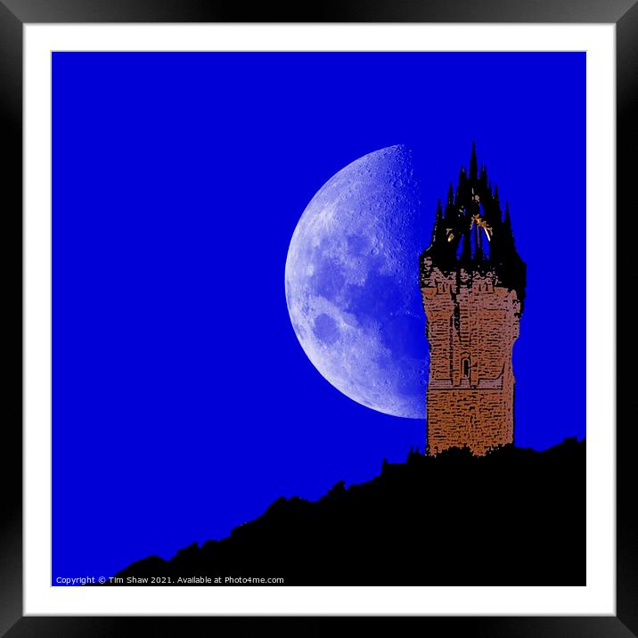 Wallace Monument Abstract Framed Mounted Print by Tim Shaw
