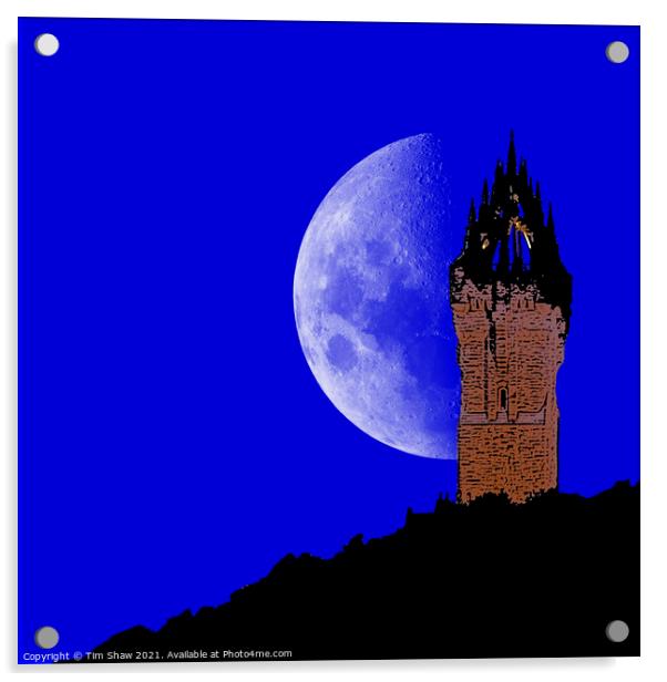 Wallace Monument Abstract Acrylic by Tim Shaw