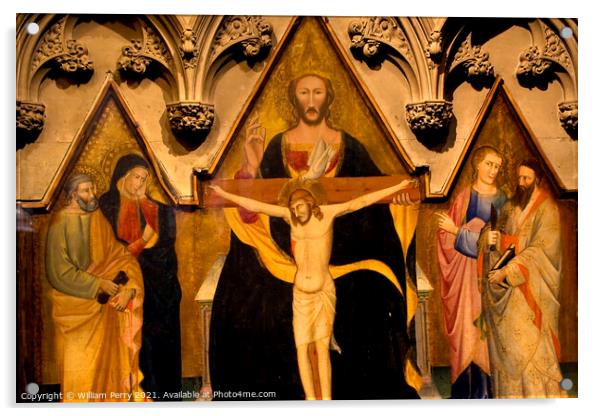 Christ Holy Spirit Painting Trinity Church New York City Acrylic by William Perry