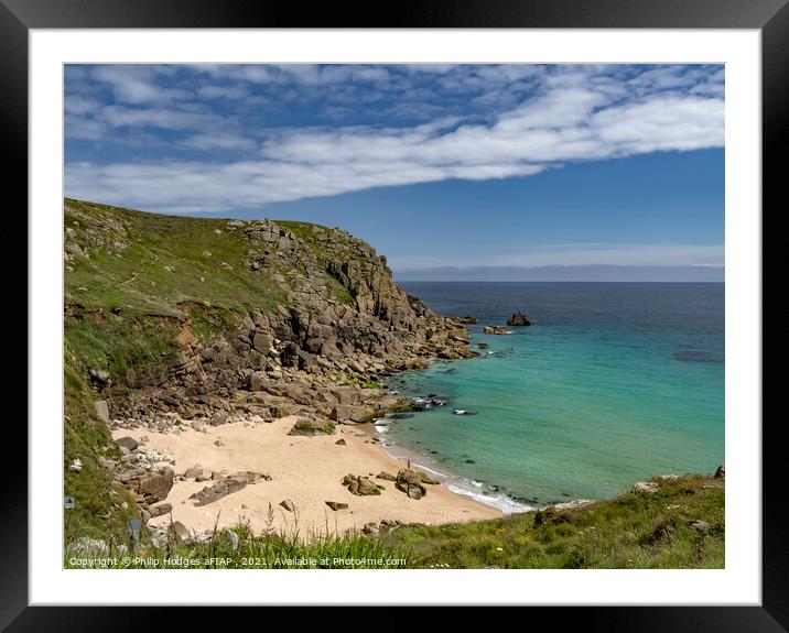 Porth Chapel Beach Framed Mounted Print by Philip Hodges aFIAP ,