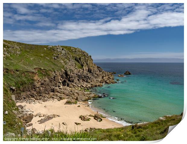 Porth Chapel Beach Print by Philip Hodges aFIAP ,