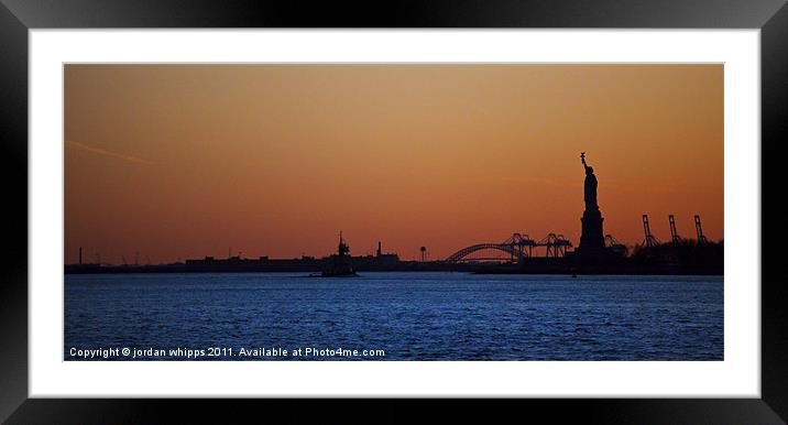 Liberty Silhouette Framed Mounted Print by jordan whipps