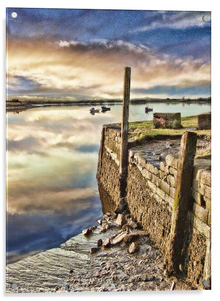 Alloa Old Harbour wall Acrylic by Tim Shaw