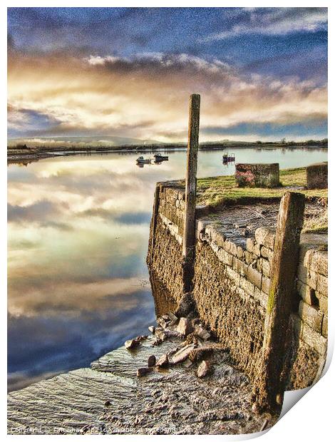 Alloa Old Harbour wall Print by Tim Shaw
