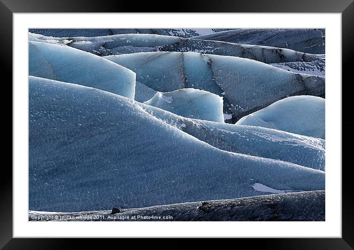 Glacier Close Up Framed Mounted Print by jordan whipps