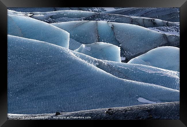 Glacier Close Up Framed Print by jordan whipps