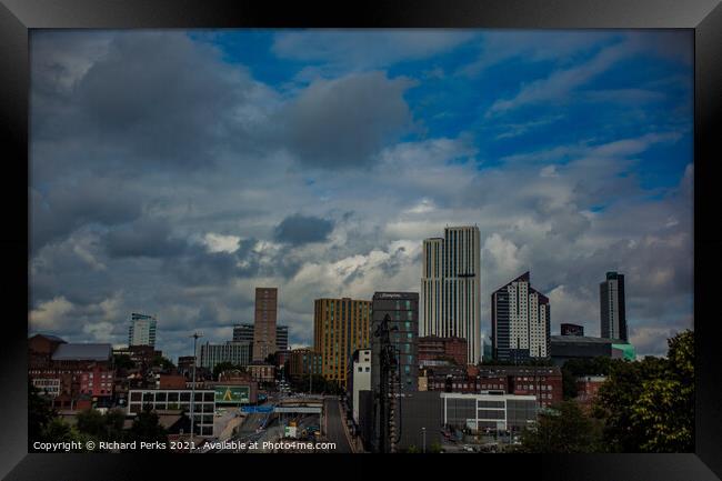 Leeds City Skyline Framed Print by Richard Perks