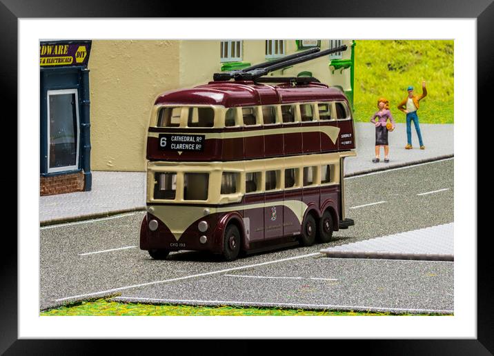 Catch The Trolley Bus Framed Mounted Print by Steve Purnell