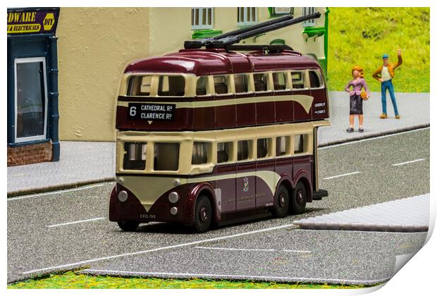 Catch The Trolley Bus Print by Steve Purnell
