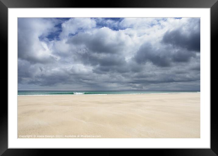 The Minch from Traigh Mhor, Tolsta, Isle of Lewis Framed Mounted Print by Kasia Design