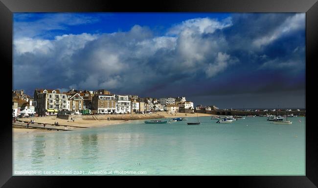 St Ives cornwall Framed Print by Les Schofield