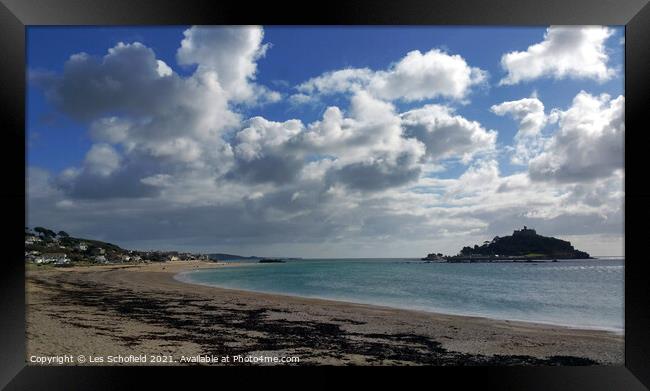 St Michael's Mount Cornwall Framed Print by Les Schofield