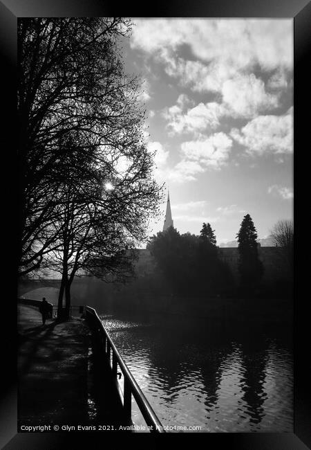 River Walk. Framed Print by Glyn Evans