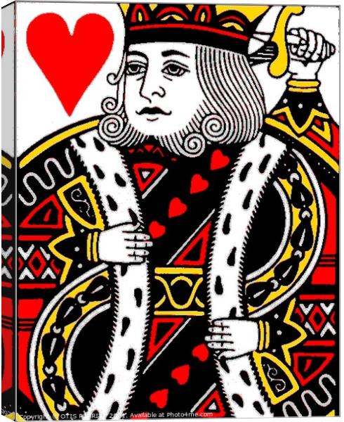KING OF HEARTS (LARGE) Canvas Print by OTIS PORRITT