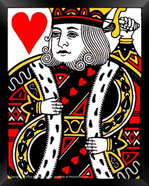 KING OF HEARTS (LARGE) Framed Print by OTIS PORRITT