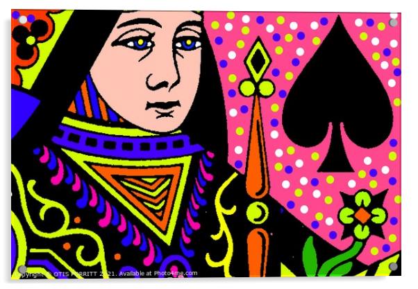 QUEEN OF SPADES (2) Acrylic by OTIS PORRITT