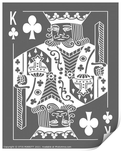 KING OF CLUBS Print by OTIS PORRITT