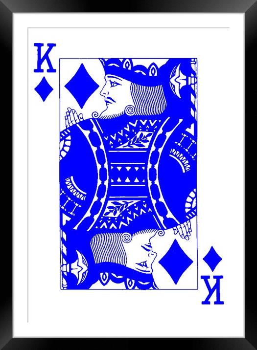 KING OF DIAMONDS (BLUE) Framed Mounted Print by OTIS PORRITT
