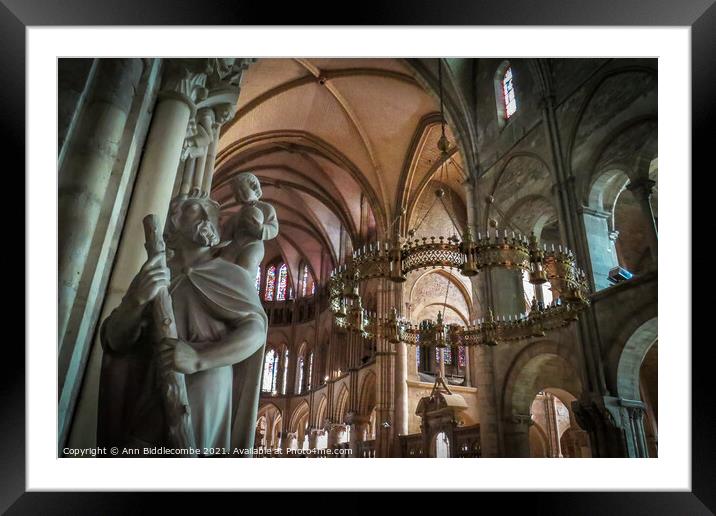 The Crown in Saint-Remi Basilica in Reims France Framed Mounted Print by Ann Biddlecombe